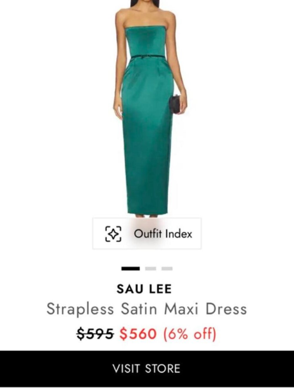 Emerald Green Strapless Maxi Dress with Bow Detail Size 4 Evening Gown